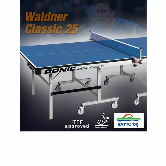 Фото Теннисный стол DONIC WALDNER CLASSIC 25 BLUE (без сетки) 400221-B со склада магазина СпортЕВ