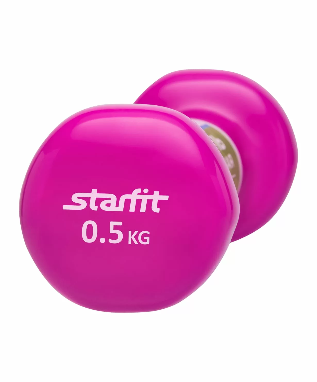 Фото Гантель виниловая 0.5 кг StarFit DB-101 розовая 7040 со склада магазина СпортЕВ