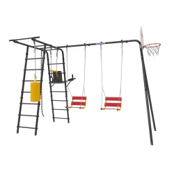 ROMANA Спорт Плюс 2 (антрацит) (с цепными качелями) 103.20.08+1.Д-26.02+1.Д-26.02