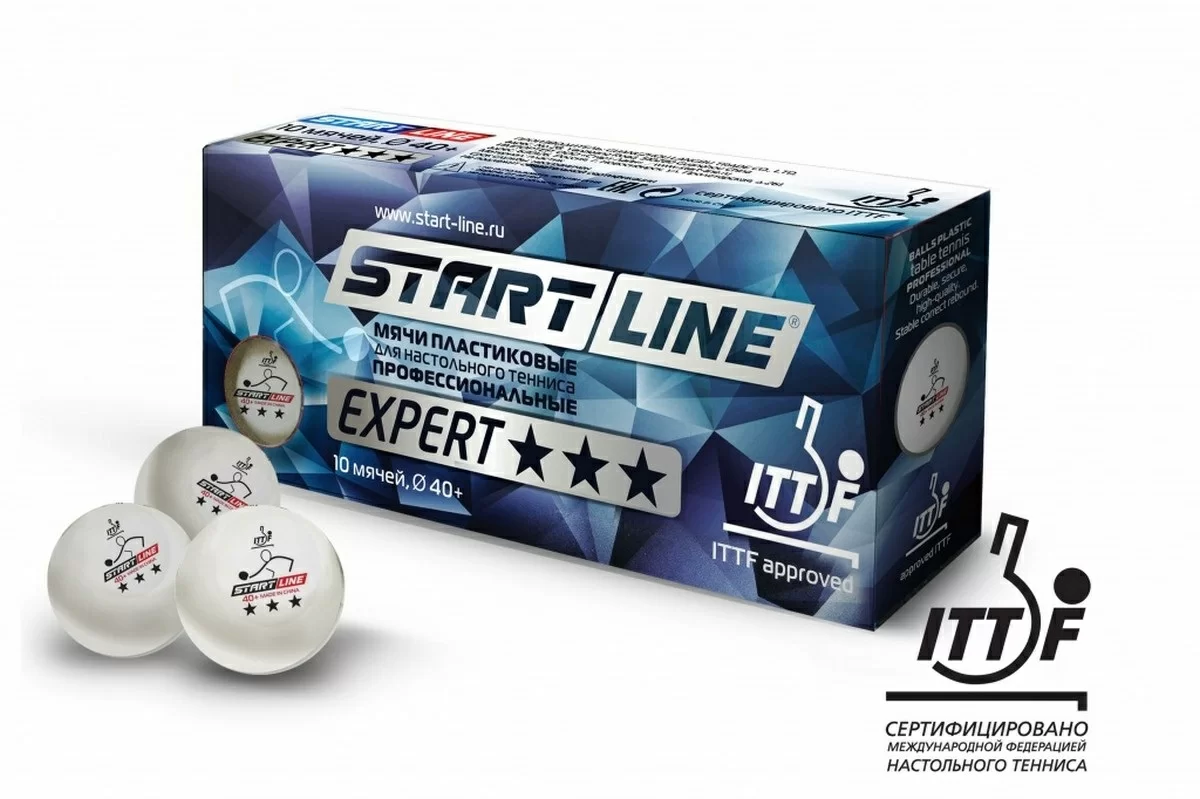 Фото Мяч для настольного тенниса Start Line Expert V40+ 3* (1 шт) 8334 со склада магазина СпортЕВ