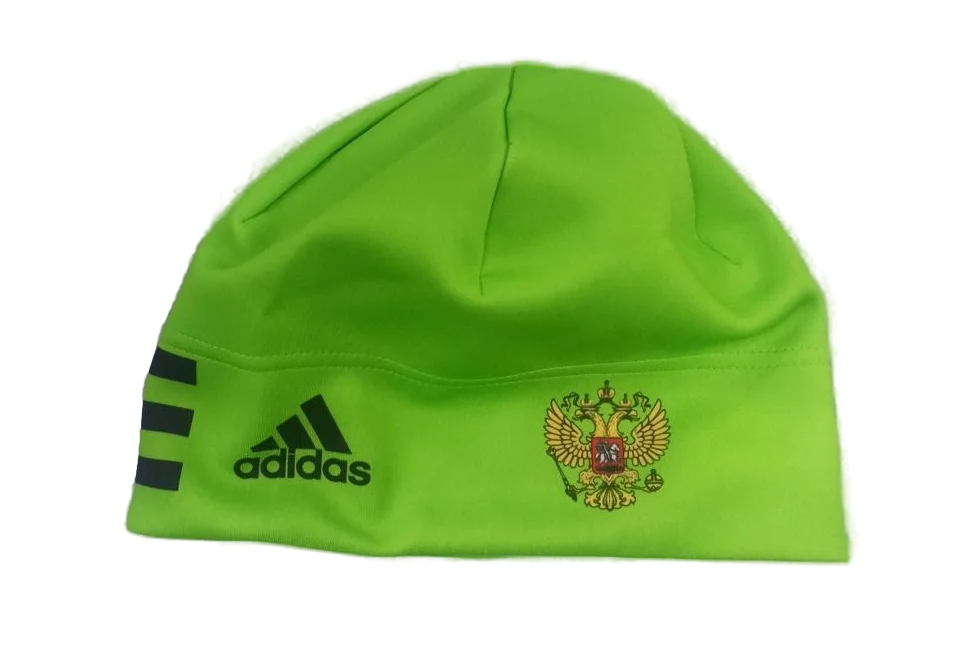 Фото Шапка гоночная с лого Adidas салатовый со склада магазина Спортев