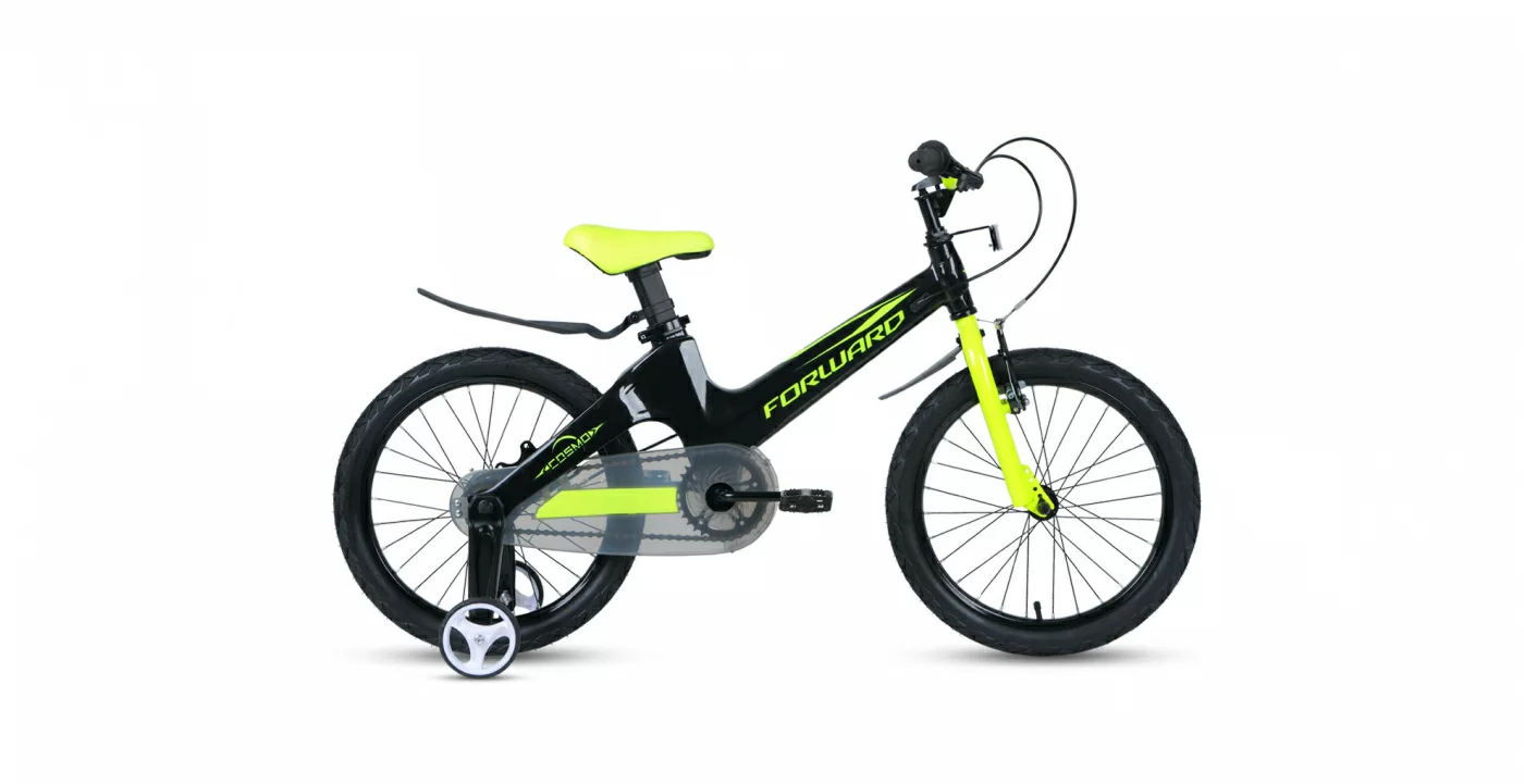Фото Велосипед Forward Cosmo 18 2.0 (1ск) (2021) черный/зеленый со склада магазина СпортЕВ