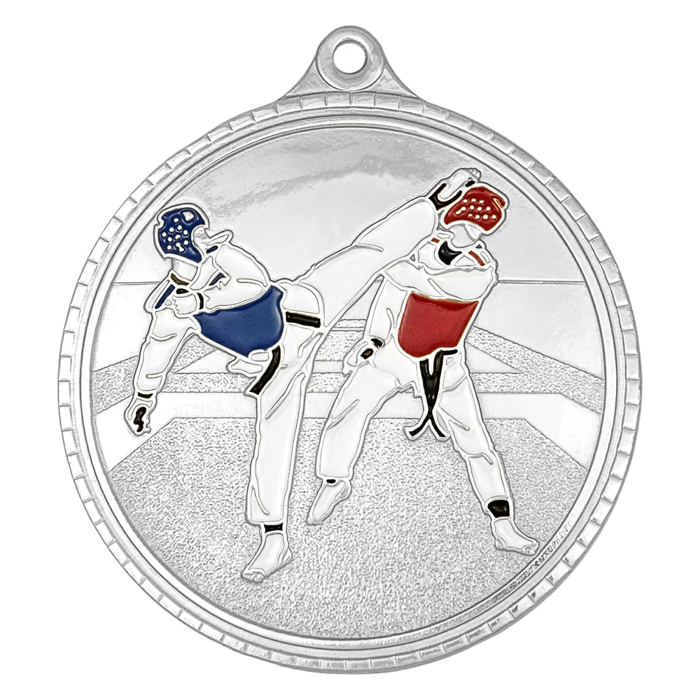 Фото Медаль MZP 387-55/S тхэквондо (D-55мм, s-2,5мм) нейзильбер со склада магазина Спортев