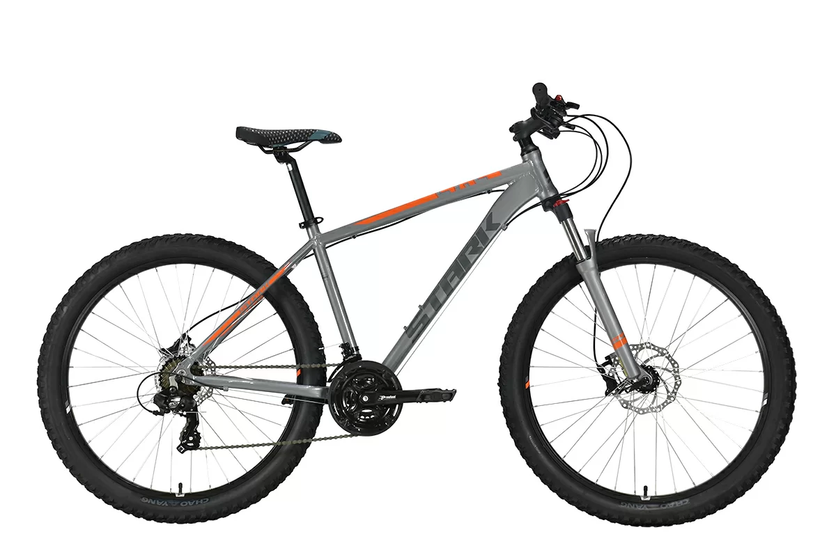 Фото Велосипед Stark Hunter 27.2+HD (2022) серо/оранжевый со склада магазина СпортЕВ