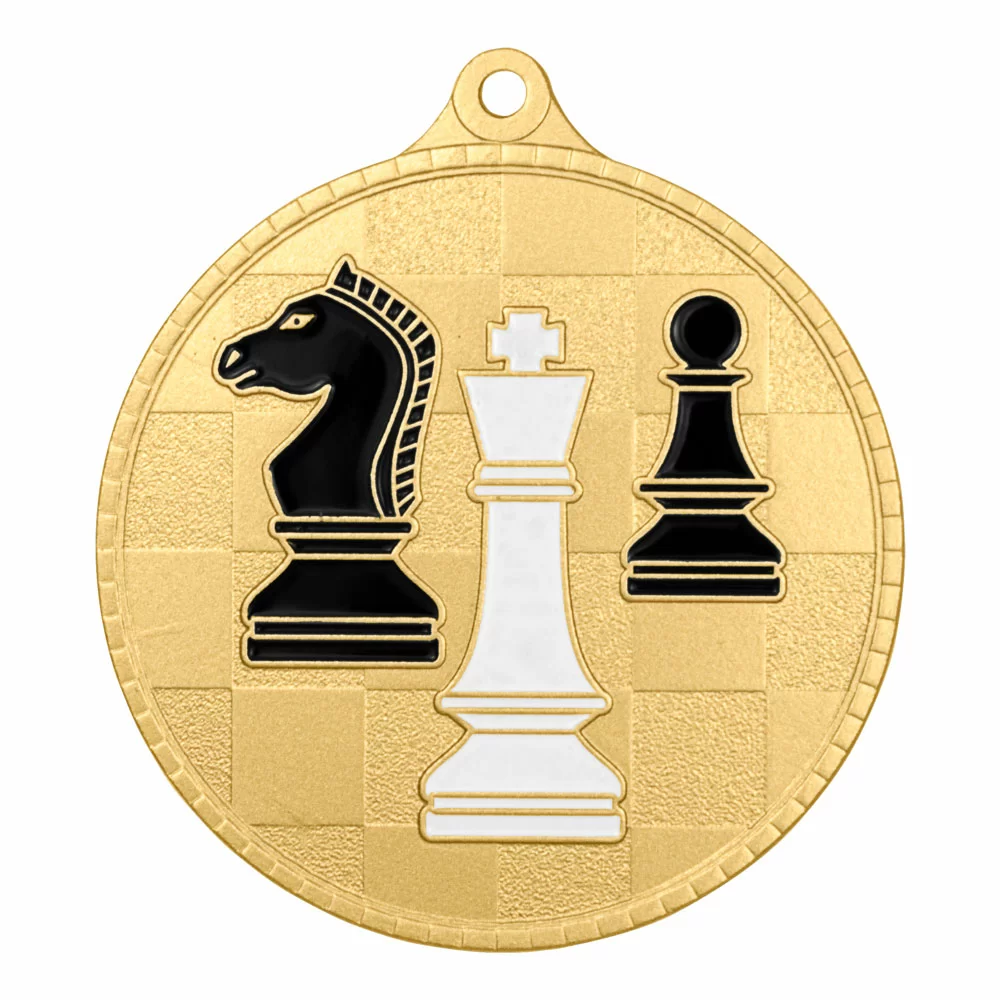 Фото Медаль MZP 570-55/G шахматы (D-55мм, s-2 мм) со склада магазина Спортев