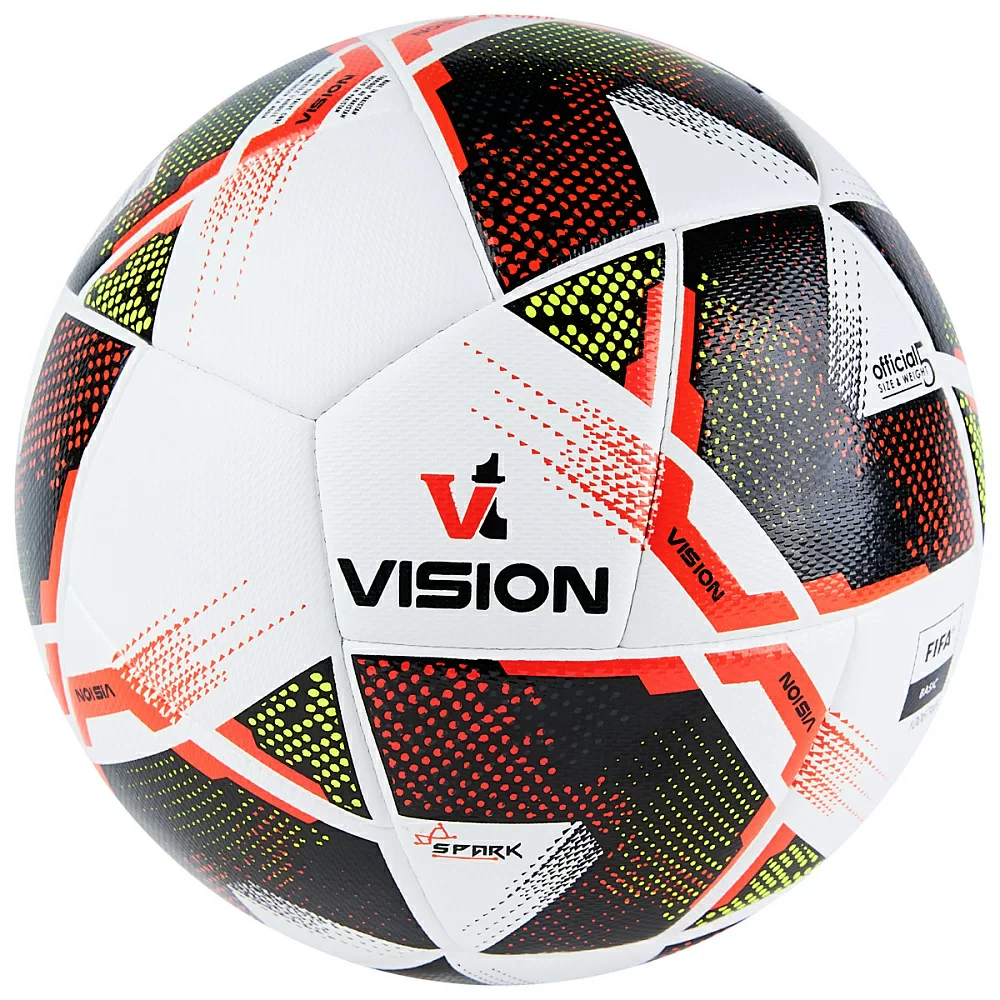 Фото Мяч футбольный Vision Spark №5 FIFA Basiс ПУ бело-мультиколор F324045 со склада магазина Спортев