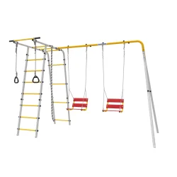 ROMANA Полянка Плюс 2 (желтый/серый) (с цепными качелями) 103.26.06+1.Д-26.02+1.Д-26.02