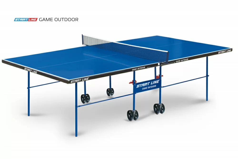 Фото Теннисный стол Start Line Game Outdoor с сеткой синий 6034 со склада магазина СпортЕВ