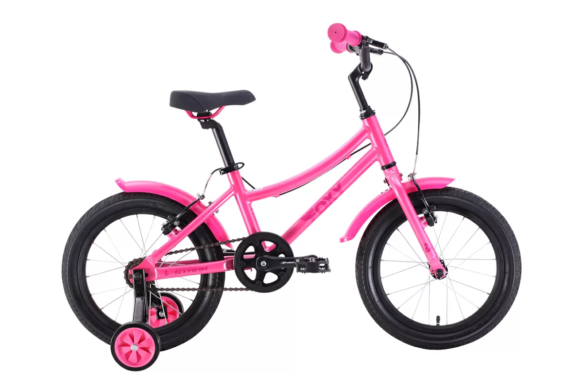 Фото Велосипед Stark Foxy 16 Girl (2022) розовый/малиновый со склада магазина СпортЕВ