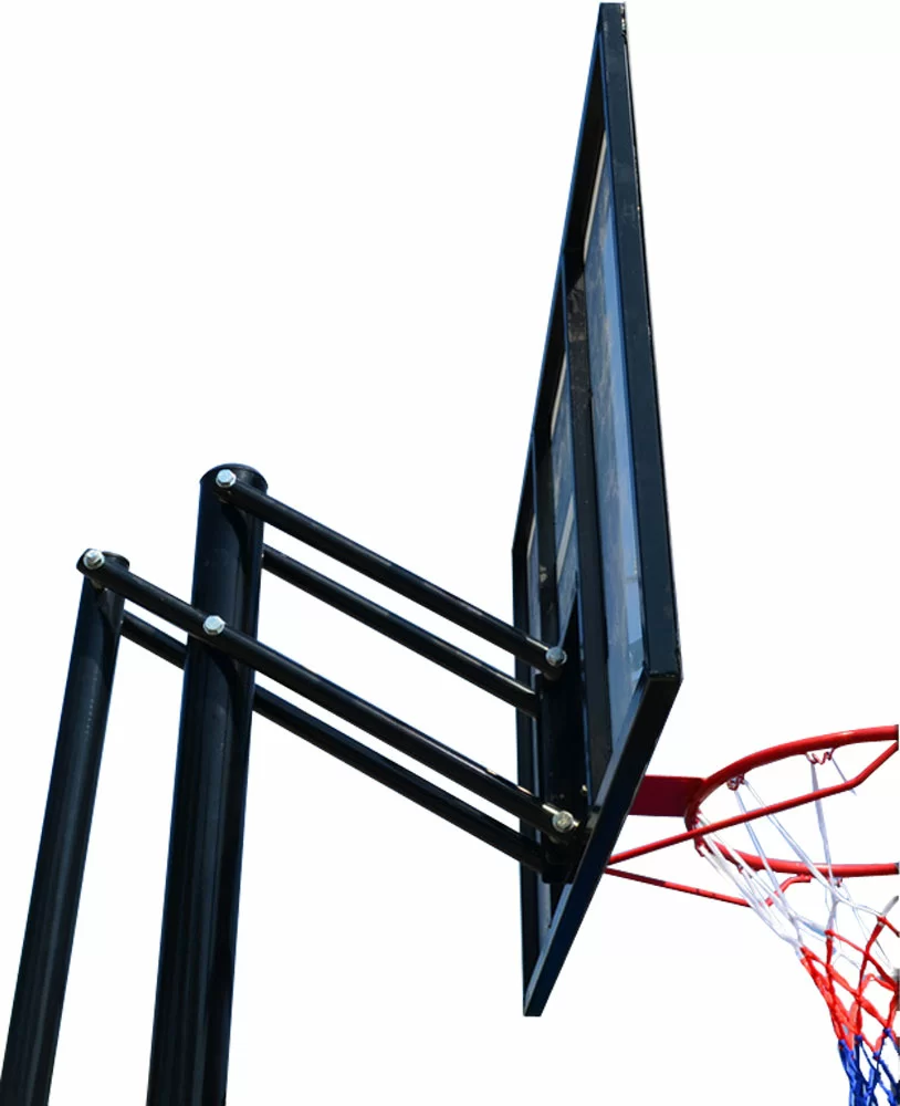 Фото Баскетбольная мобильная стойка DFC STAND52P 132x80cm поликарбонат раздижн. рег-ка (два короба) со склада магазина СпортЕВ