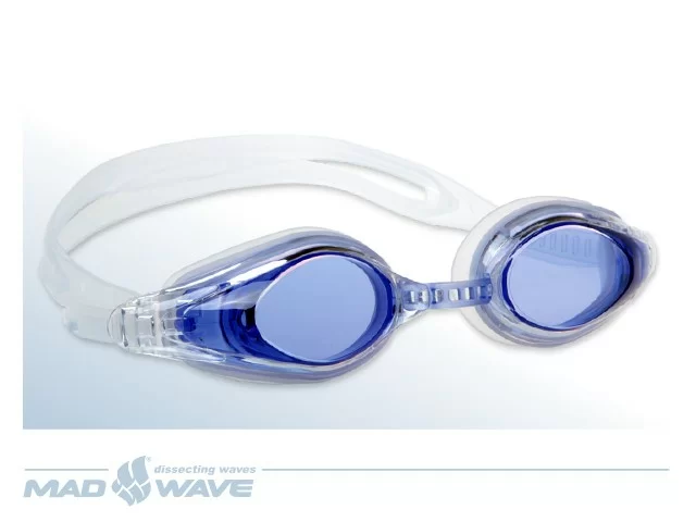 Фото Очки для плавания Mad Wave Competition Automatic blue M0430 01 0 03W со склада магазина Спортев