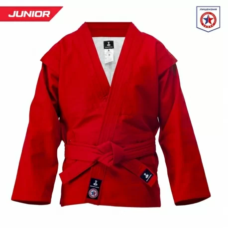 Фото Куртка для самбо ВФС Bravegard Ascend Junior красная со склада магазина СпортЕВ