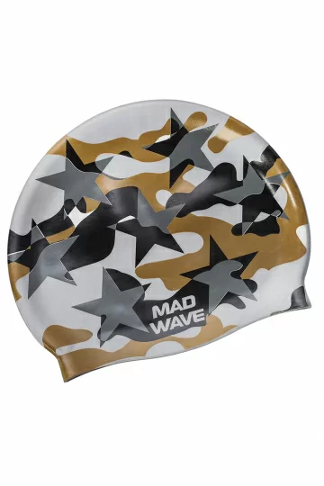 Фото Шапочка для плавания Mad Wave Military Star multi M0550 09 0 00W со склада магазина СпортЕВ