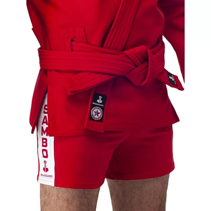 Фото Куртка для самбо ВФС Bravegard Ascend красная со склада магазина СпортЕВ
