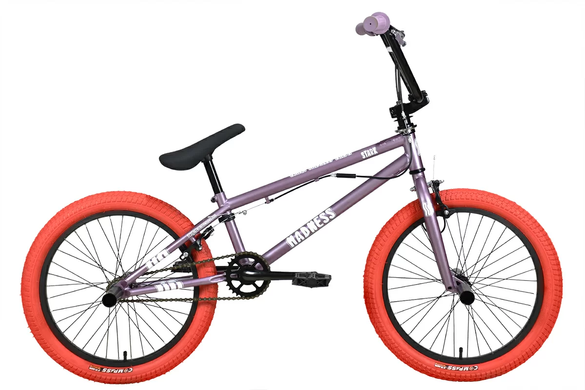 Фото Велосипед Stark Madness BMX 2 (2024) фиолетово-серый/перламутр/красный со склада магазина Спортев