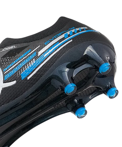 Бутсы Jogel Evofly FG Pro черный/голубой 4191 Фото Бутсы Jogel Evofly FG Pro черный/голубой 4191 со склада магазина Спортев