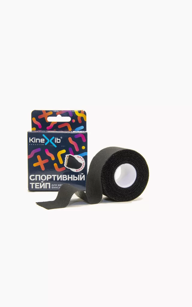 Фото Тейп спортивный Kinexib 9,1 м * 3,8 см черный со склада магазина СпортЕВ