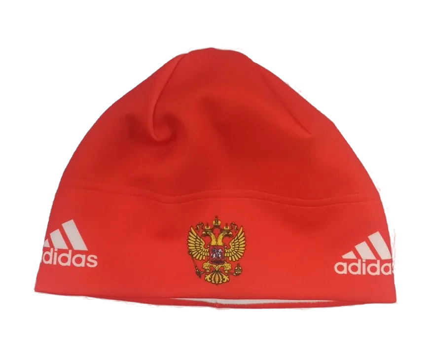 Фото Шапка гоночная с лого Adidas красный со склада магазина Спортев