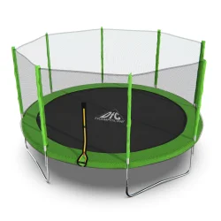 Батут DFC Trampoline Fitness 14ft наружн.сетка, св.зел. (427см)(два короба) 14FT-TR-LG