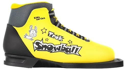 Фото Ботинки лыжные Trek Snowball синт. желт-черн. (75мм) ИК08-12-01 со склада магазина СпортЕВ