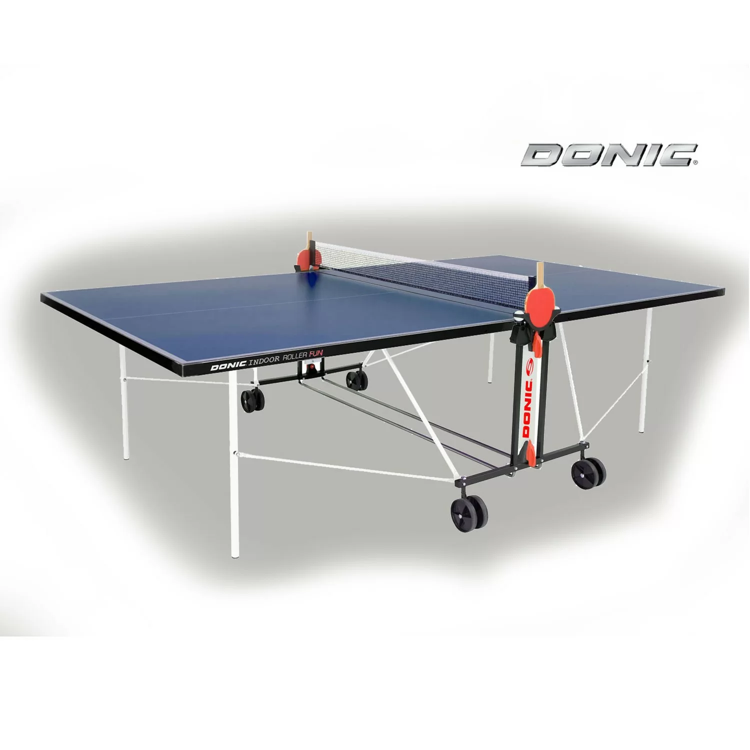 Фото Теннисный стол DONIC INDOOR ROLLER FUN BLUE 19мм 230235-B со склада магазина СпортЕВ