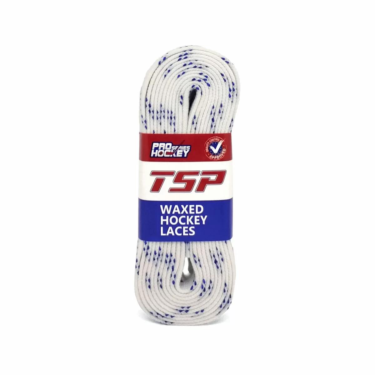 Фото Шнурки хоккейные 244 см с пропиткой TSP Hockey Laces Waxed white 2151 со склада магазина СпортЕВ