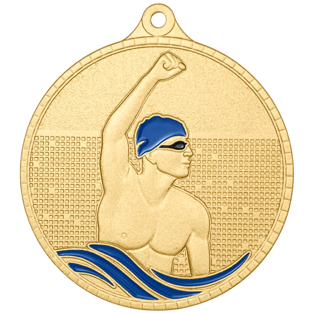 Фото Медаль MZP 604-55/G плавание (D-55мм, s-2 мм) со склада магазина Спортев