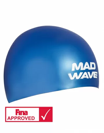 Фото Шапочка для плавания Mad Wave Soft Fina Approved L blue M0533 01 3 03W со склада магазина СпортЕВ