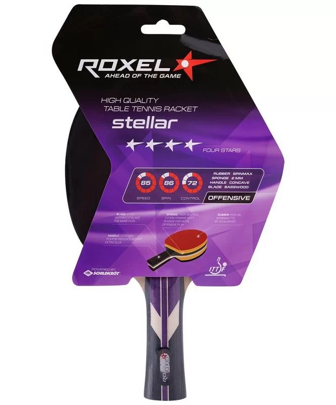 Фото Ракетка для настольного тенниса Roxel 4* Stellar коническая 15358 со склада магазина СпортЕВ