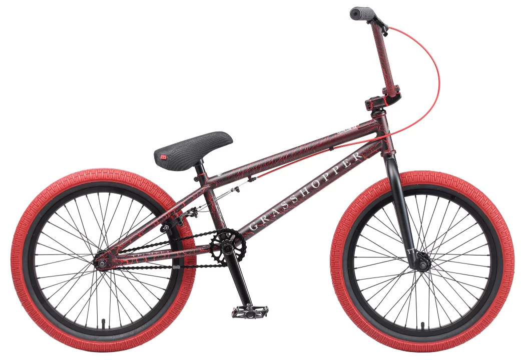 Фото Велосипед BMX TechTeam Grasshoper 20" (2023) черно-красный 660010 со склада магазина СпортЕВ