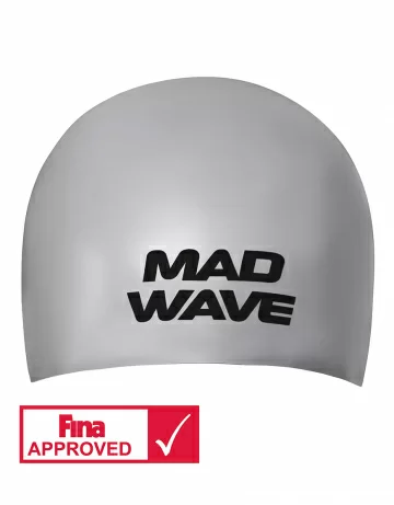 Фото Шапочка для плавания Mad Wave Soft Fina Approved M silver M0533 01 2 12W со склада магазина СпортЕВ