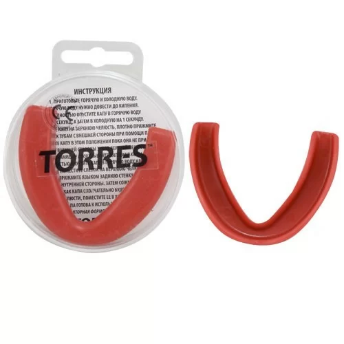 Фото Капа одночелюстная Torres евростандарт термопластичная красная PRL1023RD со склада магазина СпортЕВ