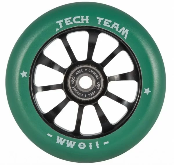 Фото Колесо для самоката TechTeam X-Treme 110 мм Форма Winner зелен. со склада магазина СпортЕВ