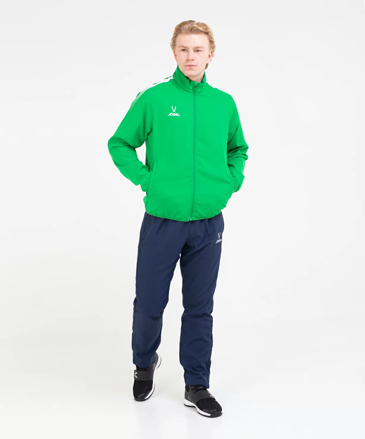 Фото Костюм спортивный CAMP Lined Suit, зеленый/темно-синий Jögel со склада магазина СпортЕВ