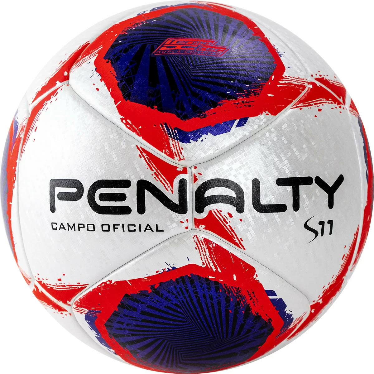 Фото Мяч футбольный Penalty Bola Campo S11 R1 XXI №5 PU термосшивка бело-синий-красный 5416181241-U со склада магазина СпортЕВ
