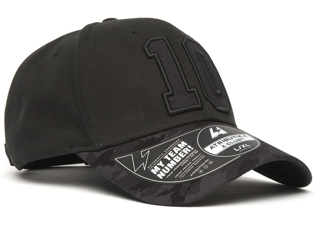 Фото Бейсболка №10 черная р.55-58 20692 со склада магазина Спортев