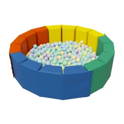 Сухой бассейн Romana «16 граней» (стандартный), 300 шариков (Zefir mix) ДМФ-МК-14.19.01 (стандартный)