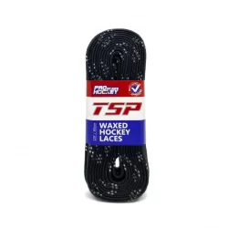 Шнурки хоккейные 180 см с пропиткой TSP Hockey Laces Waxed black 2134