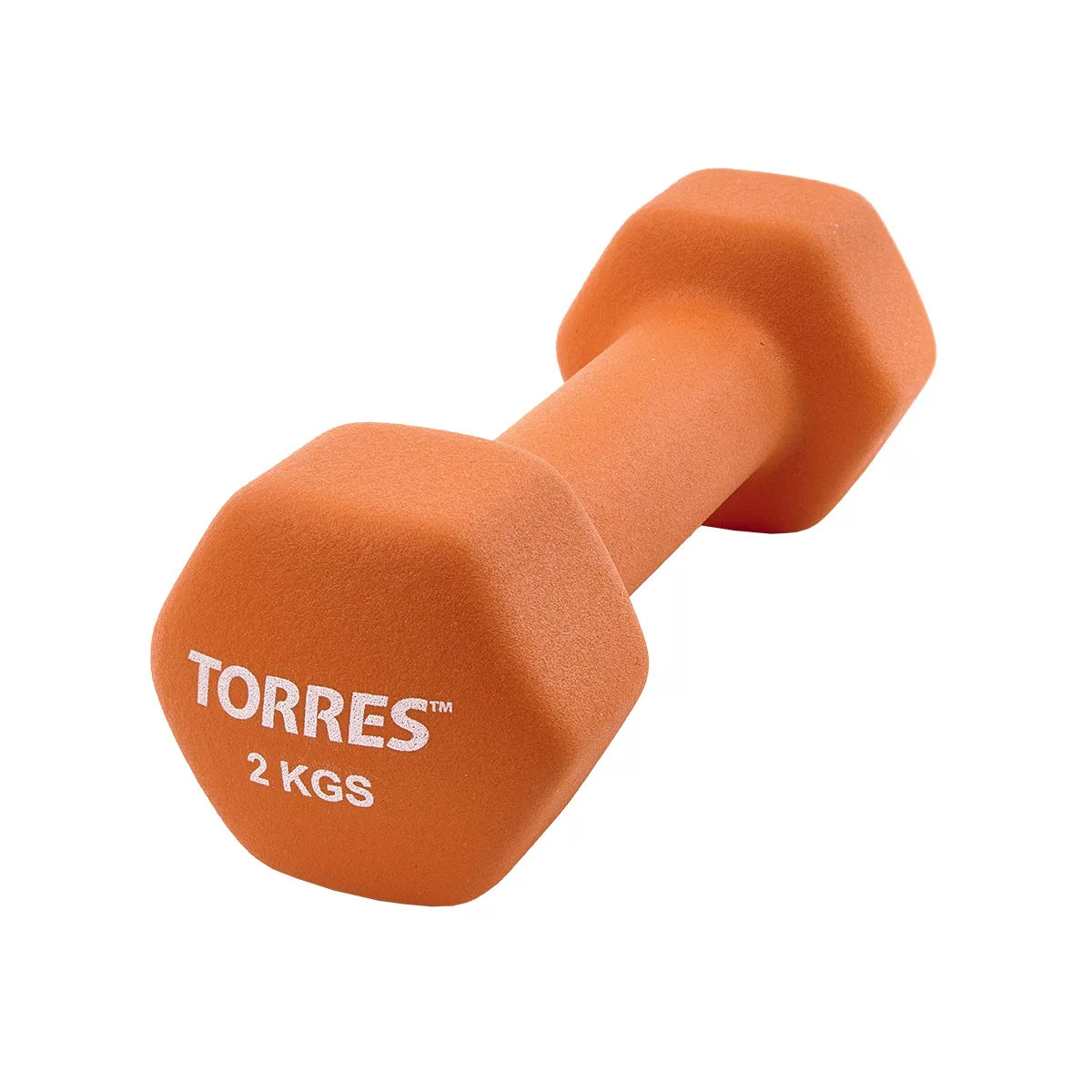Фото Гантель неопреновая 2 кг Torres оранжевый PL55012 со склада магазина СпортЕВ