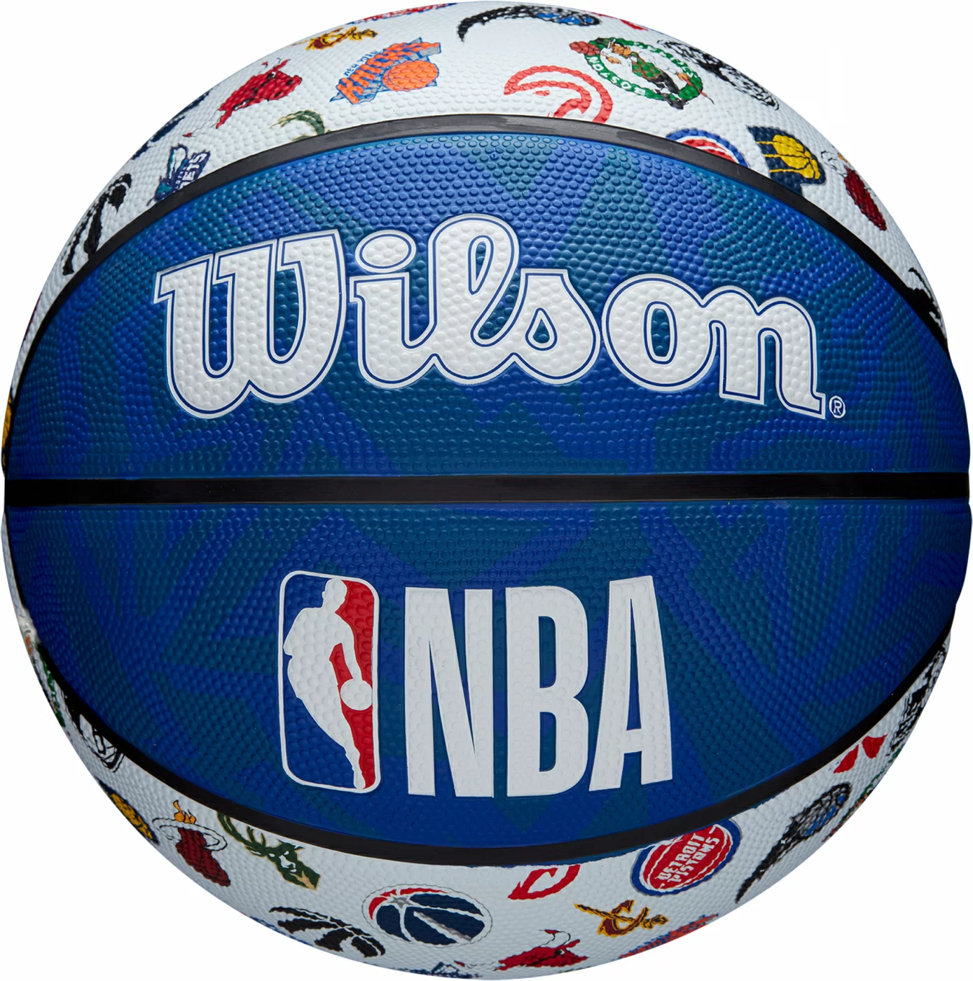 Фото Мяч баскетбольный Wilson NBA All Team размер №7 сине-белый WTB1301XBNBA со склада магазина СпортЕВ