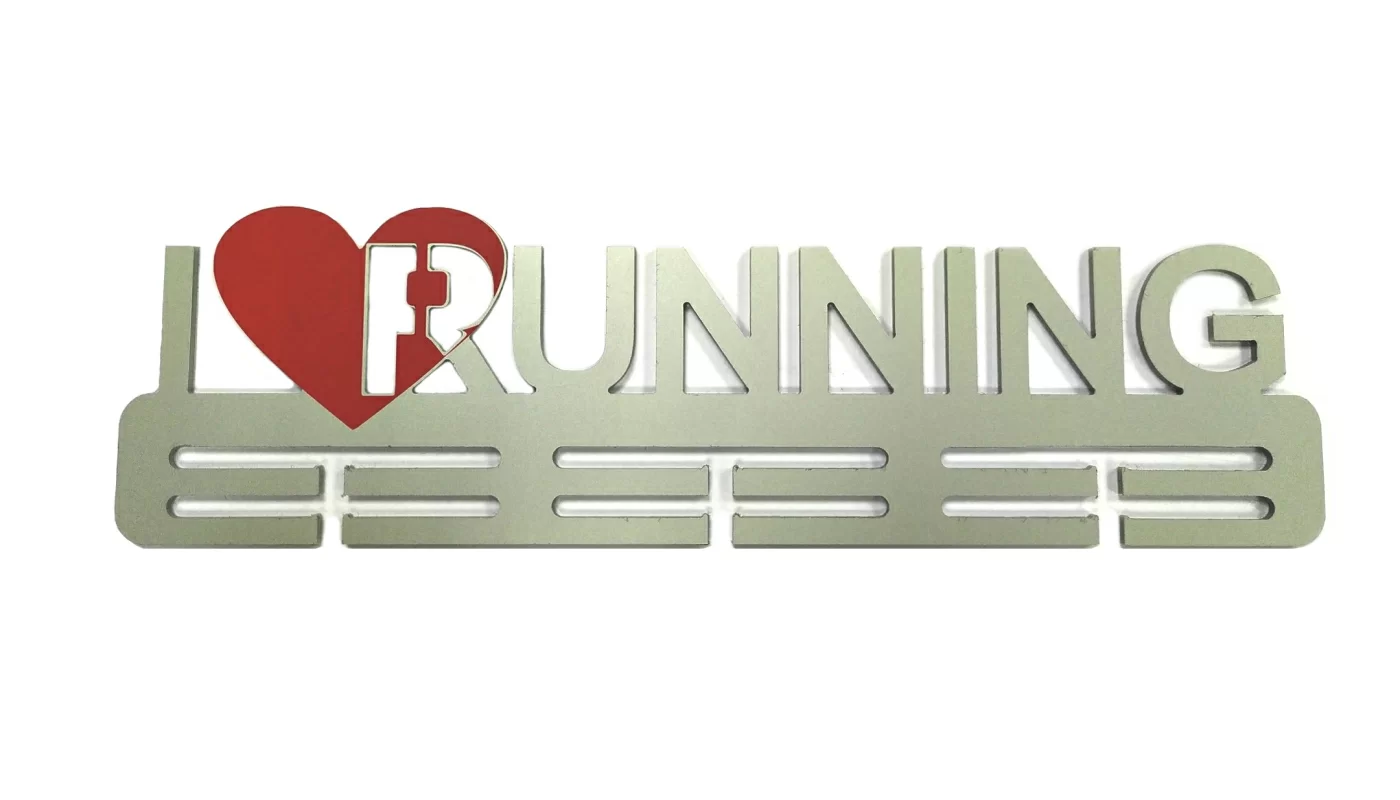 Фото Медальница "I Love Running" 40 см МБВС01 со склада магазина СпортЕВ