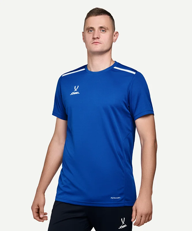 Фото Футболка тренировочная Jogel Division Training Tee синяя 1844 со склада магазина Спортев