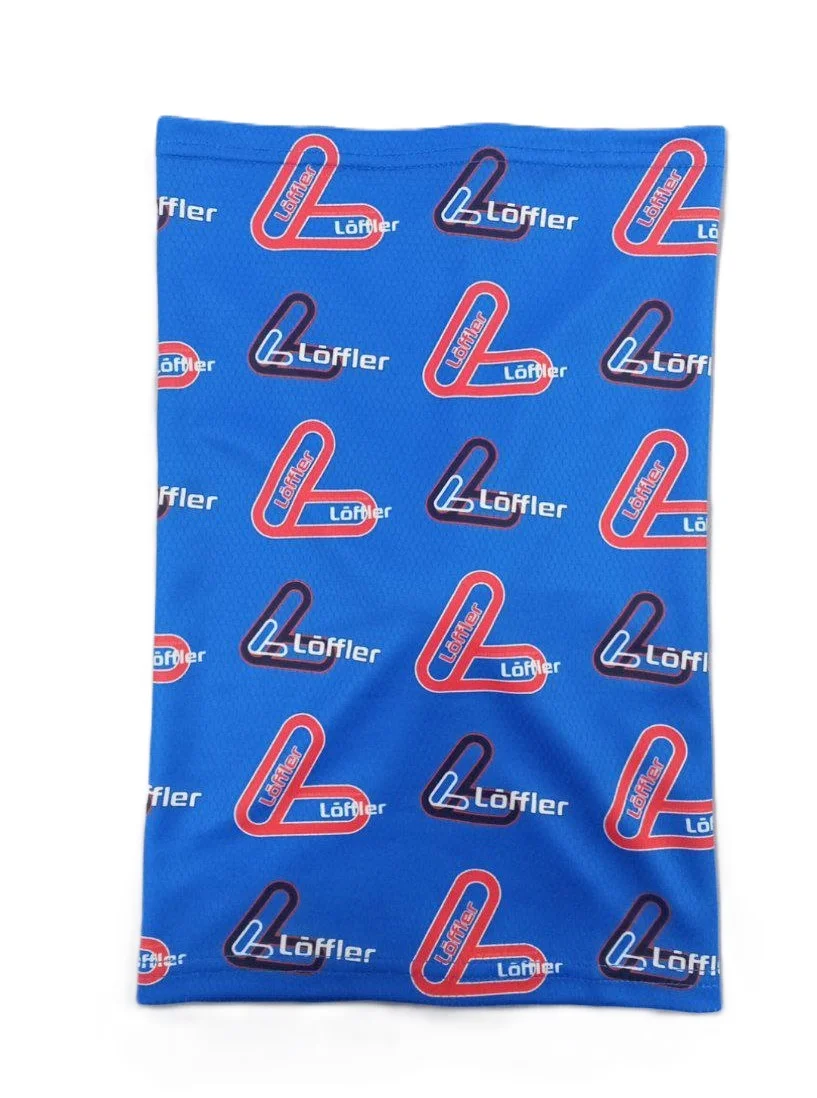 Фото Шарф-труба с лого Loffler голубой со склада магазина Спортев