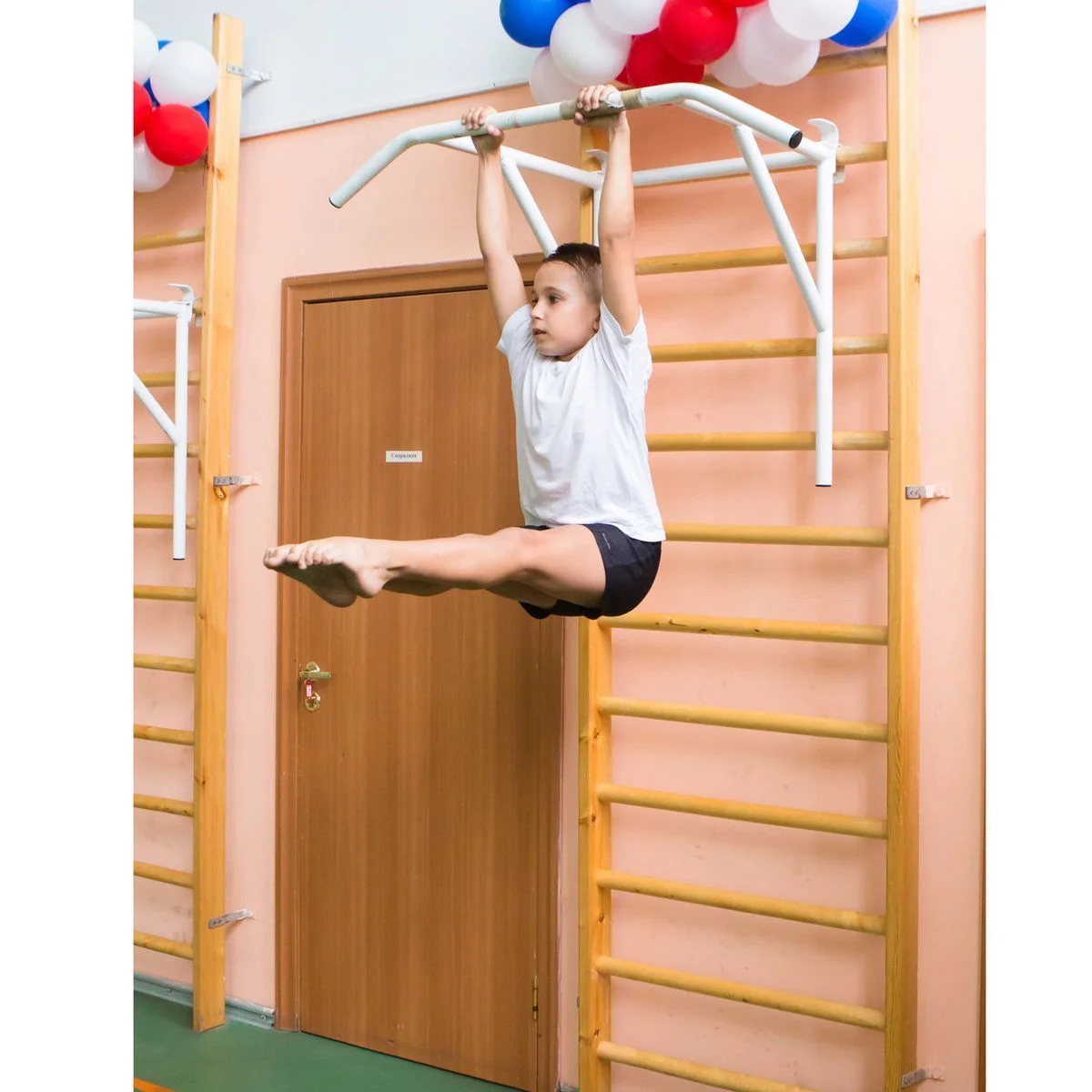 Фото Брусья-турник навесные универсальные на шведскую стенку ZAVODSPORTA со склада магазина Спортев