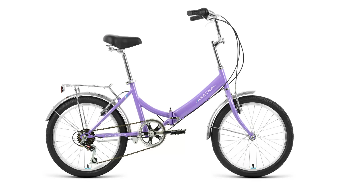 Фото Велосипед Forward Arsenal 20 2.0 скл (6ск) (2022) фиолетовый/белый со склада магазина СпортЕВ