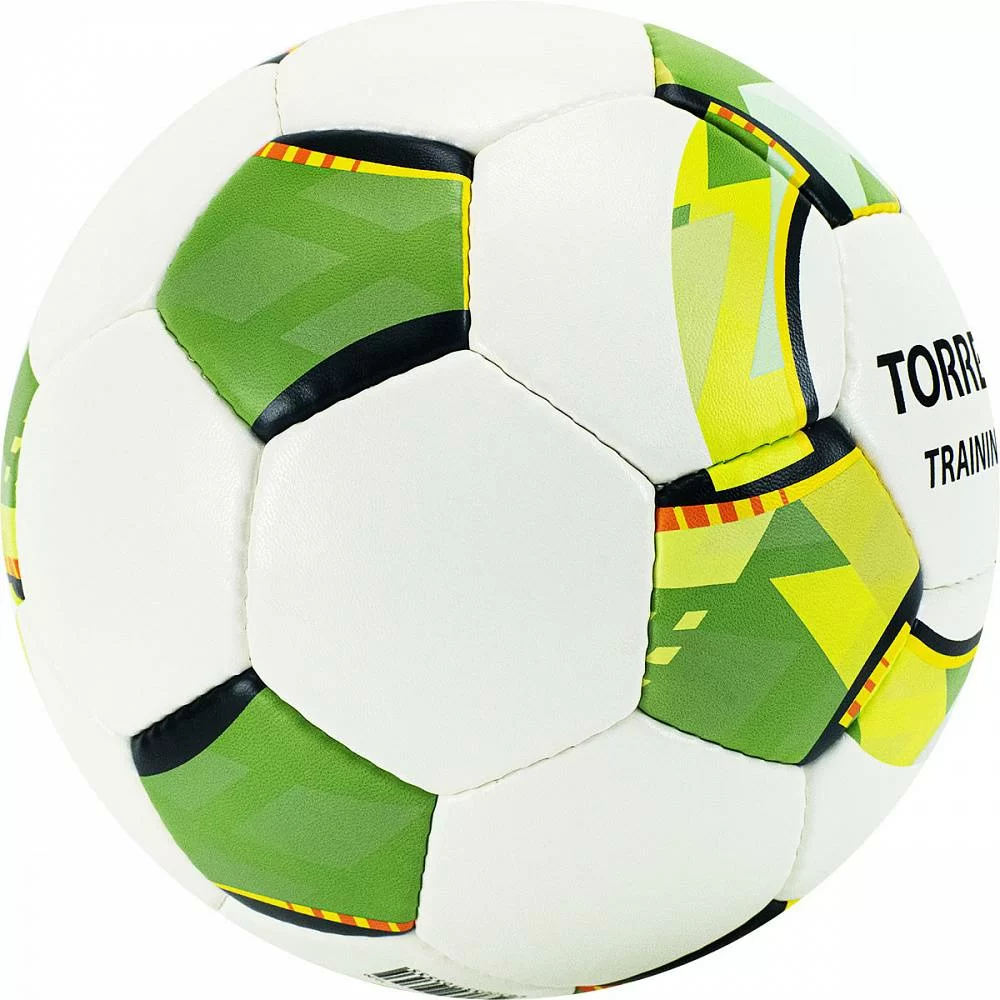 Фото Мяч футбольный Torres Training р.4 32 п. PU ручная сшивка бело-зел-сер F320054 со склада магазина Спортев
