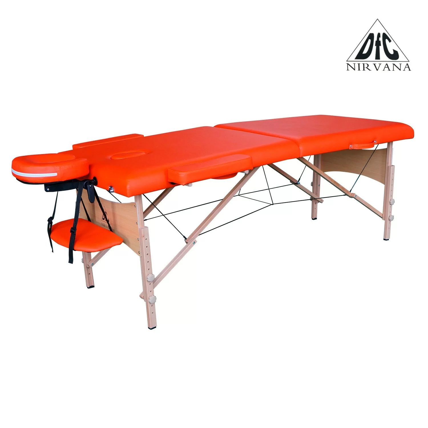 Фото Массажный стол DFC NIRVANA, Relax, дерев. ножки, цвет оранжевый (Orange) TS20111_Or со склада магазина СпортЕВ