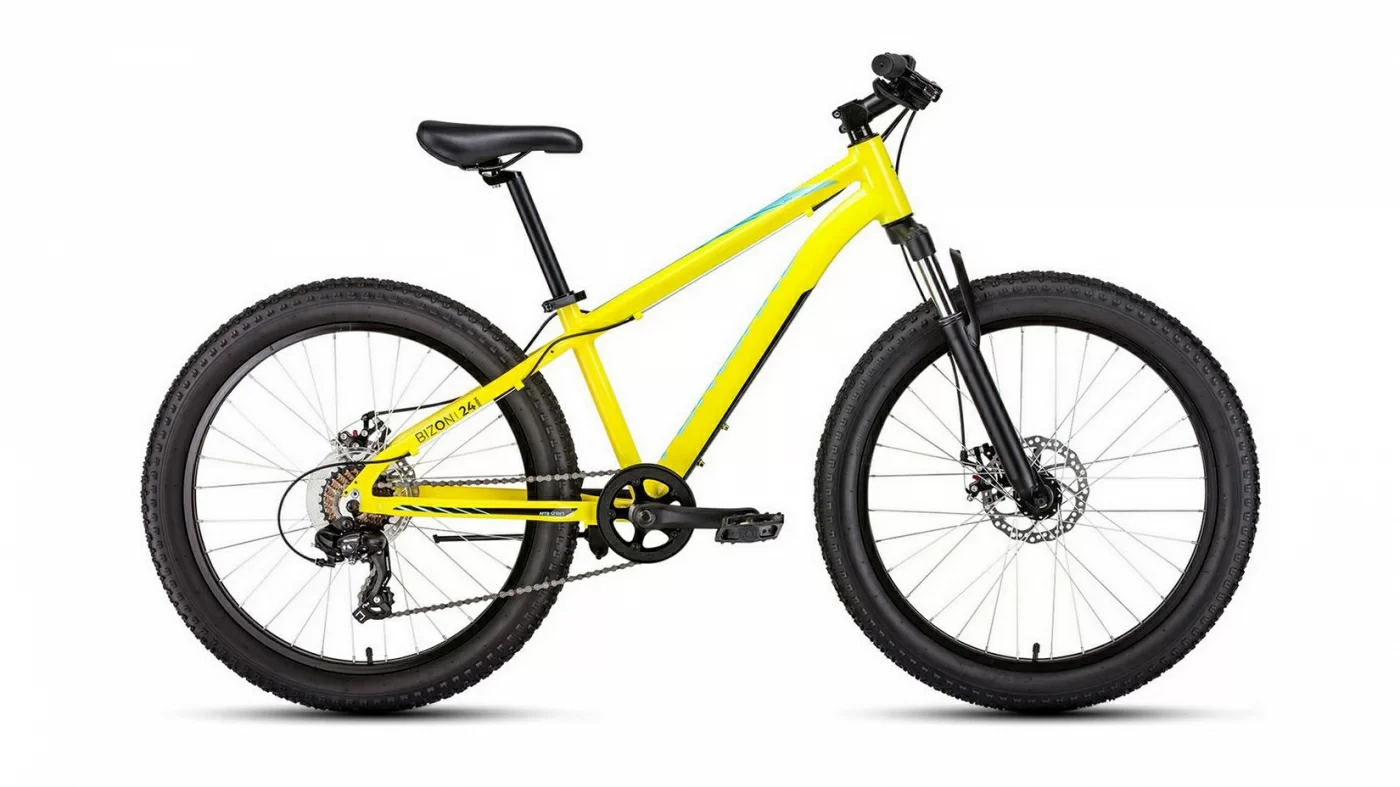 Фото Велосипед Forward Bizon Mini 24 (2021) желтый со склада магазина СпортЕВ