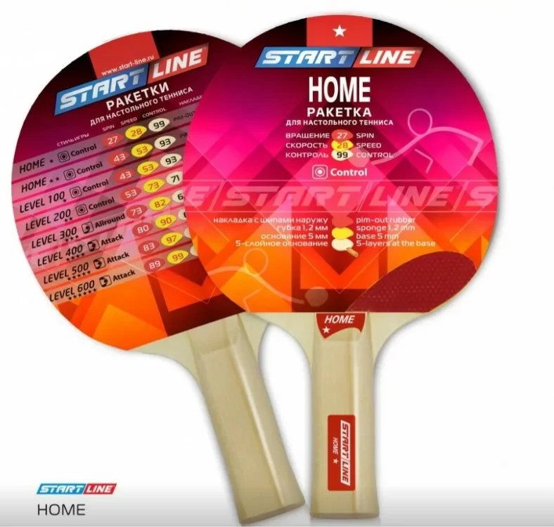 Фото Ракетка для настольного тенниса Start line Home (анатомическая) 12104 со склада магазина СпортЕВ