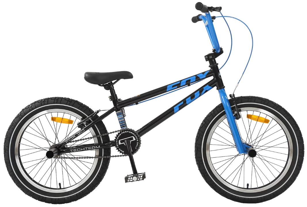 Фото Велосипед BMX TechTeam Fox 20" (2021) черно-синий со склада магазина СпортЕВ